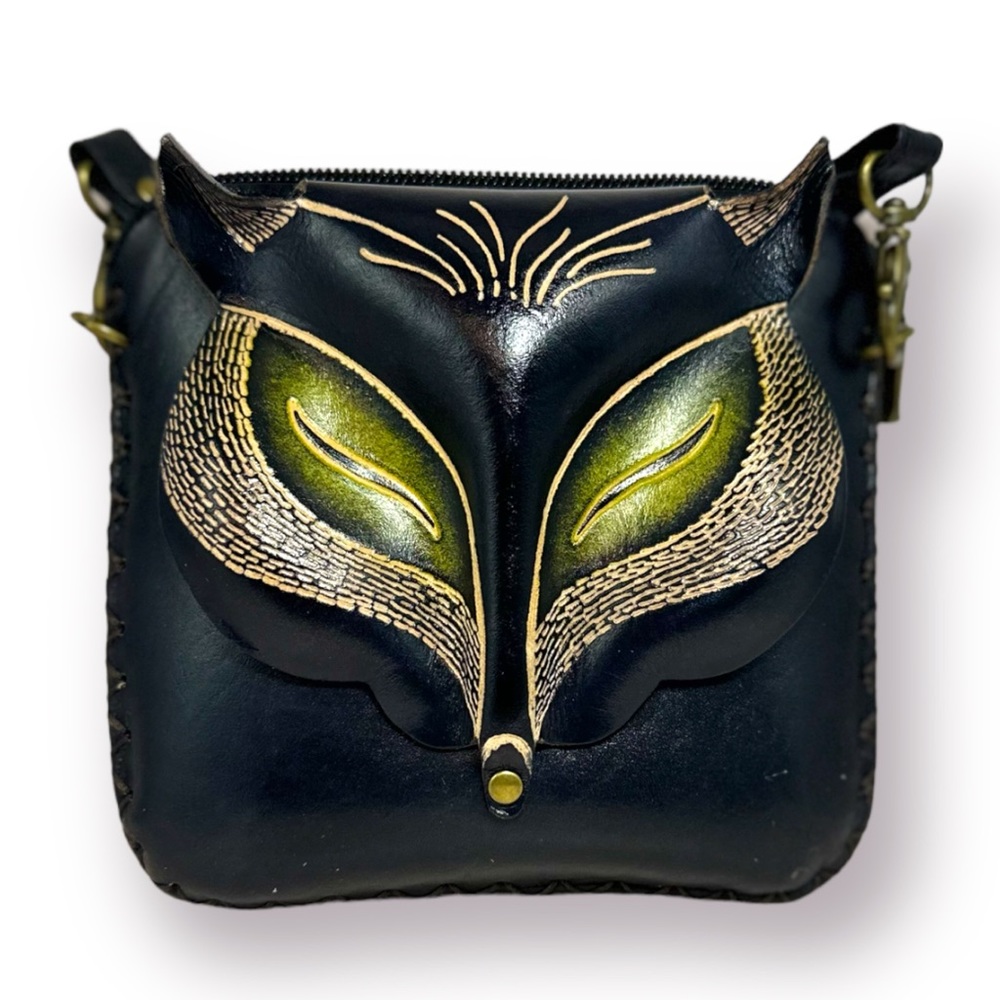 Genuine Leather Handmade Fox Waist Belt Bag Fanny Pack for ID Cash Keys